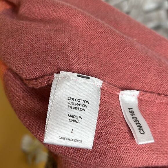 New York & Company Striped Oversized Exposed Shoulder Knit Tunic Sweater Large - Picture 7 of 7